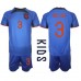 Nederland Matthijs de Ligt #3 Babykleding Uitshirt Kinderen WK 2022 Korte Mouwen (+ korte broeken)